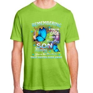 Remembering My Son Everyday Missing You Is The Heartache Gift Adult ChromaSoft Performance T-Shirt