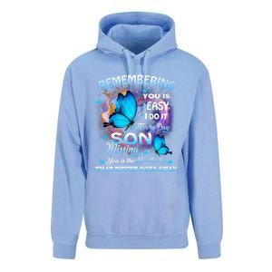 Remembering My Son Everyday Missing You Is The Heartache Gift Unisex Surf Hoodie