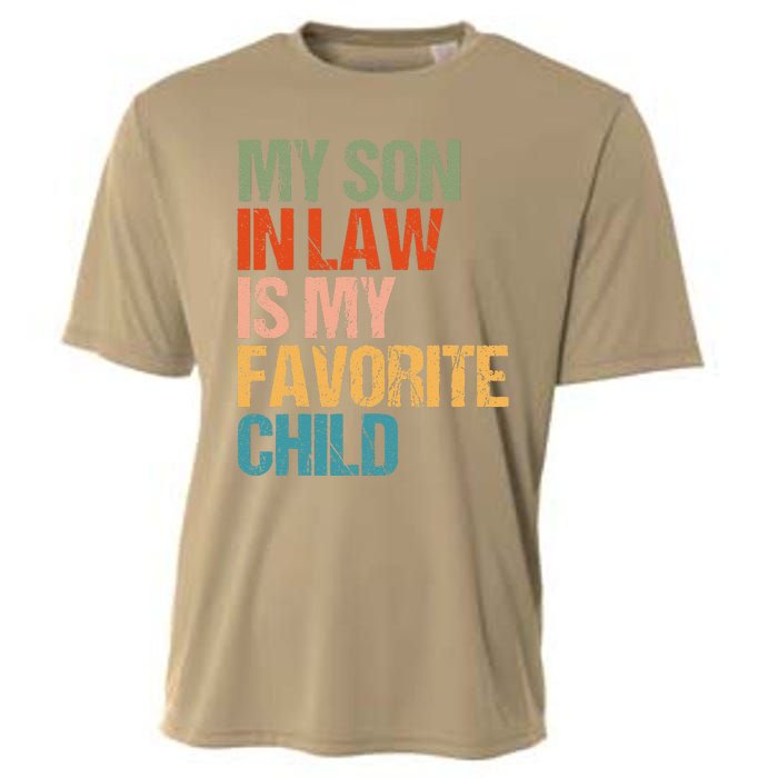 Retro My Son In Law Is My Favorite Child Funny Family Humor Cooling Performance Crew T-Shirt