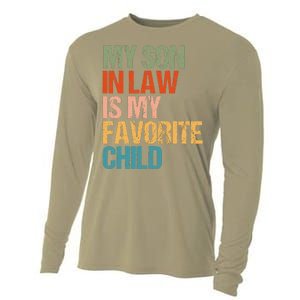 Retro My Son In Law Is My Favorite Child Funny Family Humor Cooling Performance Long Sleeve Crew