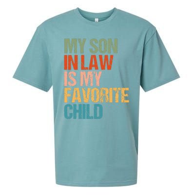 Retro My Son In Law Is My Favorite Child Funny Family Humor Sueded Cloud Jersey T-Shirt