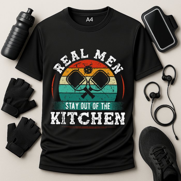 Real M.E.N Stay Out Of The Kitchen Pickleball Cooling Performance Crew T-Shirt