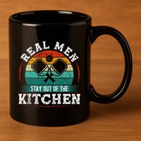 Real M.E.N Stay Out Of The Kitchen Pickleball 11oz C Handle Ceramic Mug