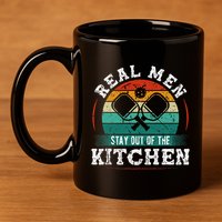 Real M.E.N Stay Out Of The Kitchen Pickleball 11oz C Handle Ceramic Mug