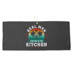 Real M.E.N Stay Out Of The Kitchen Pickleball Large Microfiber Waffle Golf Towel