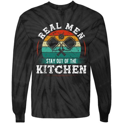 Real M.E.N Stay Out Of The Kitchen Pickleball Tie-Dye Long Sleeve Shirt