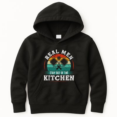Real M.E.N Stay Out Of The Kitchen Pickleball Kids Hoodie