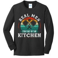 Real M.E.N Stay Out Of The Kitchen Pickleball Kids Long Sleeve Shirt