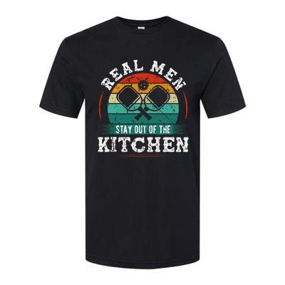 Real M.E.N Stay Out Of The Kitchen Pickleball Softstyle® CVC T-Shirt