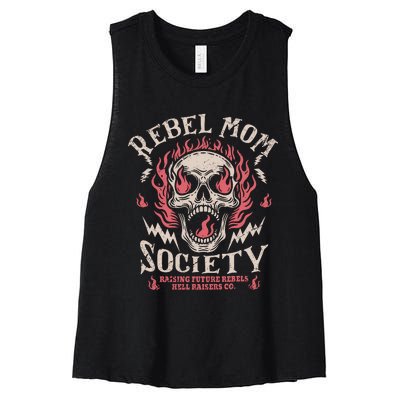 Rebel Mom Society Women's Racerback Cropped Tank