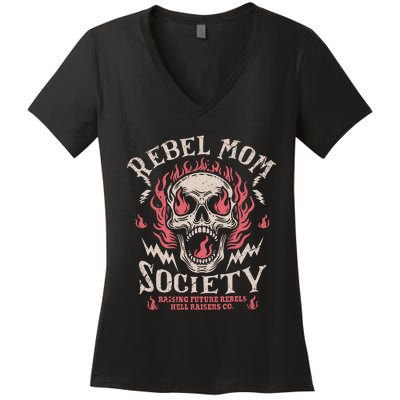 Rebel Mom Society Women's V-Neck T-Shirt