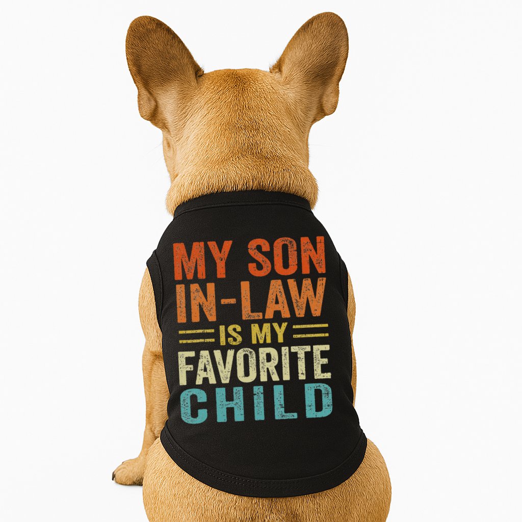 Retro My Son In Law Is My Favorite Child Doggie Tank