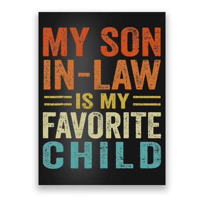 Retro My Son In Law Is My Favorite Child Poster