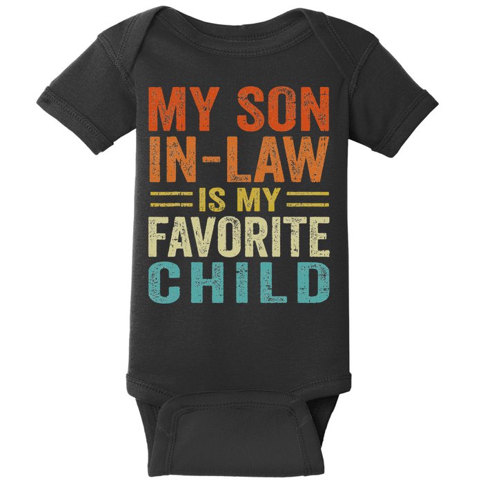 Retro My Son In Law Is My Favorite Child Baby Bodysuit