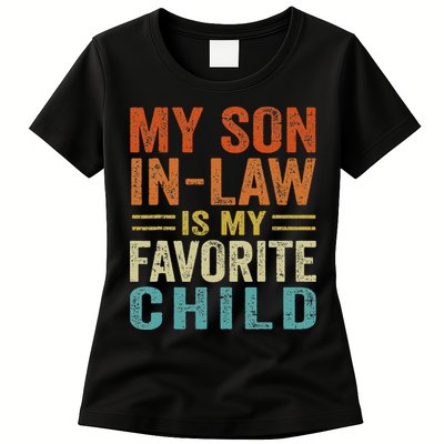 Retro My Son In Law Is My Favorite Child Womens T-Shirt