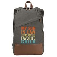 Retro My Son In Law Is My Favorite Child Cotton Canvas Backpack