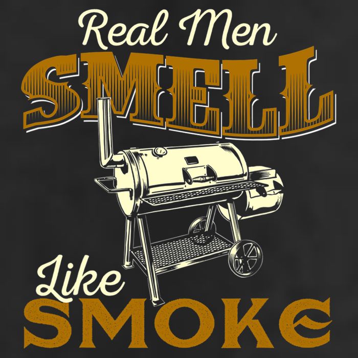 Real Men Smell Like Smoke Pitmaster BBQ Smoker Grilling Adult Drive Performance Visor