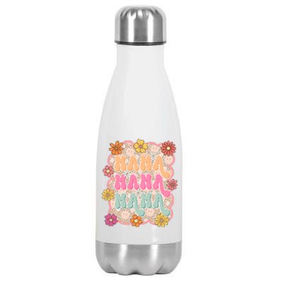 Retro Mama Smiley Face Leopard Mom Stainless Steel Insulated Water Bottle