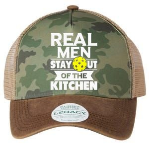 Real Men Stay Out Of The Kitchen Funny Pickleball Paddleball Legacy Tie Dye Trucker Hat