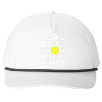 Real Men Stay Out Of The Kitchen Funny Pickleball Paddleball Snapback Five-Panel Rope Hat