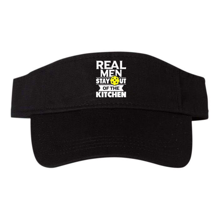 Real Men Stay Out Of The Kitchen Funny Pickleball Paddleball Valucap Bio-Washed Visor