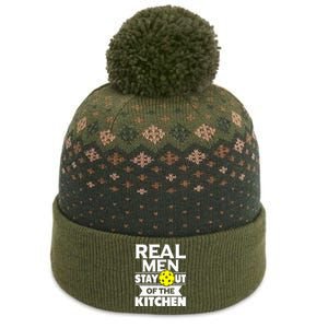 Real Men Stay Out Of The Kitchen Funny Pickleball Paddleball The Baniff Cuffed Pom Beanie