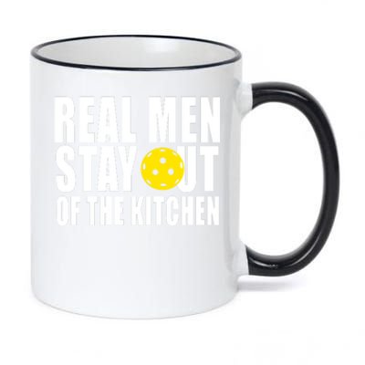 Real Men Stay Out Of The Kitchen Pickle Ball 11oz Black Color Changing Mug