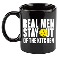 Real Men Stay Out Of The Kitchen Pickle Ball 11oz C Handle Ceramic Mug