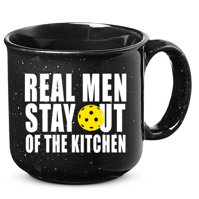 Real Men Stay Out Of The Kitchen Pickle Ball 15oz Campfire Ceramic Mug