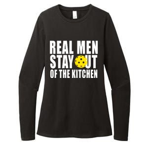 Real Men Stay Out Of The Kitchen Pickle Ball Womens CVC Long Sleeve Shirt