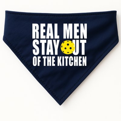 Real Men Stay Out Of The Kitchen Pickle Ball USA-Made Doggie Bandana