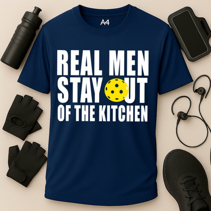Real Men Stay Out Of The Kitchen Pickle Ball Cooling Performance Crew T-Shirt