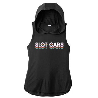 Retro Minicar Slot Car Rc Car Model Sportsman Slotcar Ladies PosiCharge Tri-Blend Wicking Draft Hoodie Tank