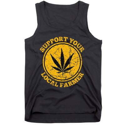 Retro Marijuana Support Your Local Farmer Cannabis Weed 2023 Tank Top