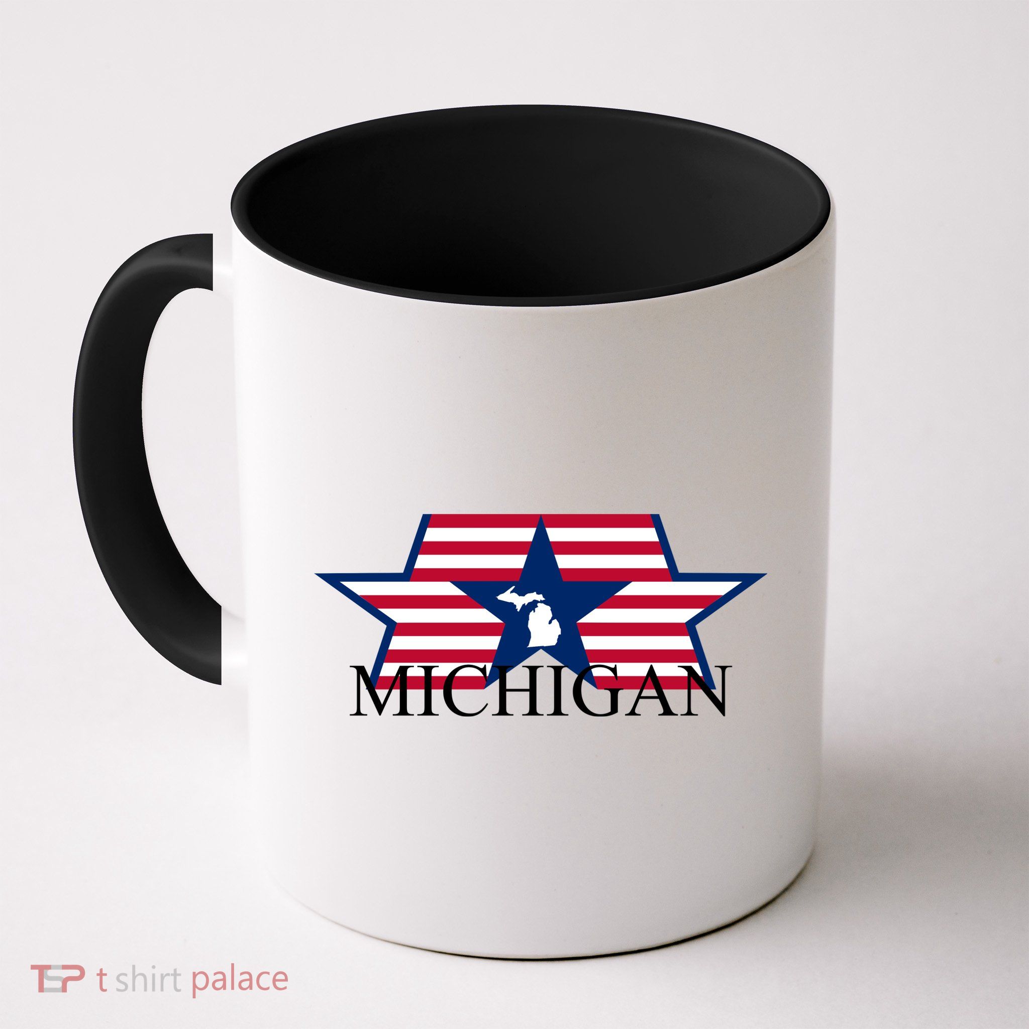 Retro Michigan Star Map Mug