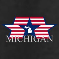Retro Michigan Star Map Microfiber Hand Towel