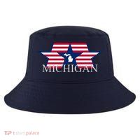 Retro Michigan Star Map Cool Comfort Performance Bucket Hat