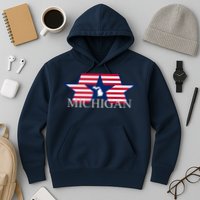 Retro Michigan Star Map Hoodie