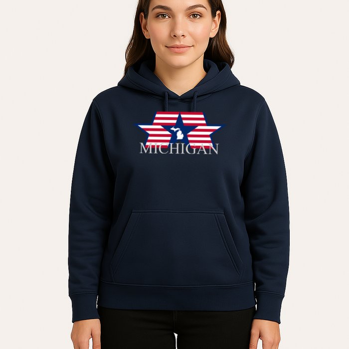 Retro Michigan Star Map Hoodie