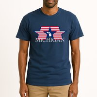 Retro Michigan Star Map Tall T-Shirt