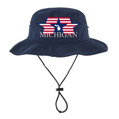 Retro Michigan Star Map Bucket Hat