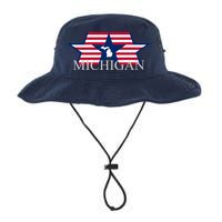 Retro Michigan Star Map Bucket Hat