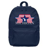 Retro Michigan Star Map 16 in Basic Backpack