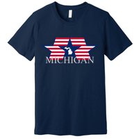 Retro Michigan Star Map Premium T-Shirt