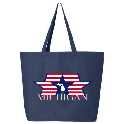Retro Michigan Star Map 25L Jumbo Tote