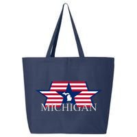 Retro Michigan Star Map 25L Jumbo Tote