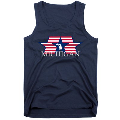 Retro Michigan Star Map Tank Top
