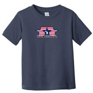 Retro Michigan Star Map Toddler T-Shirt