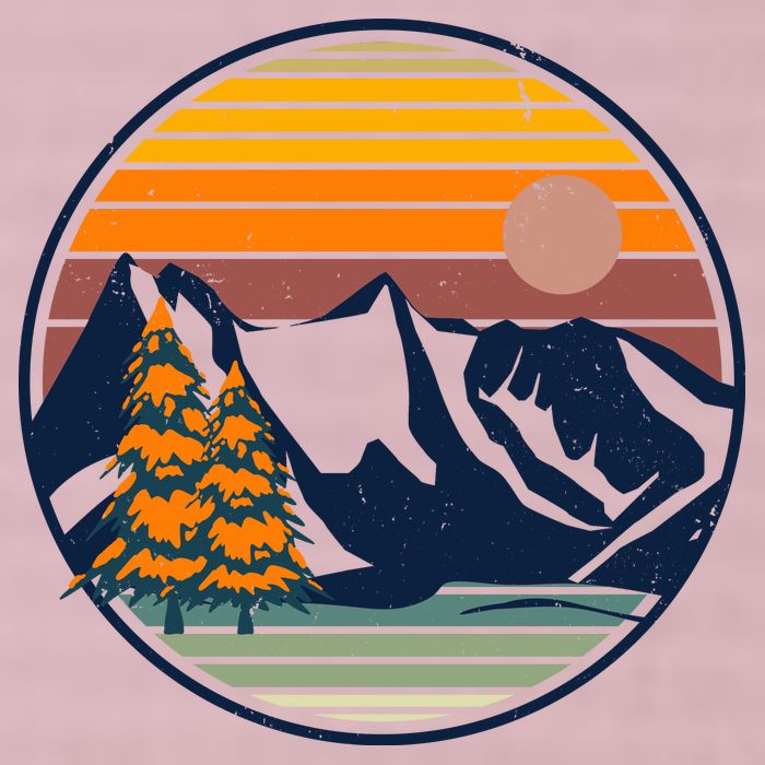 Retro Mountain Sunset Nature 25L Jumbo Tote