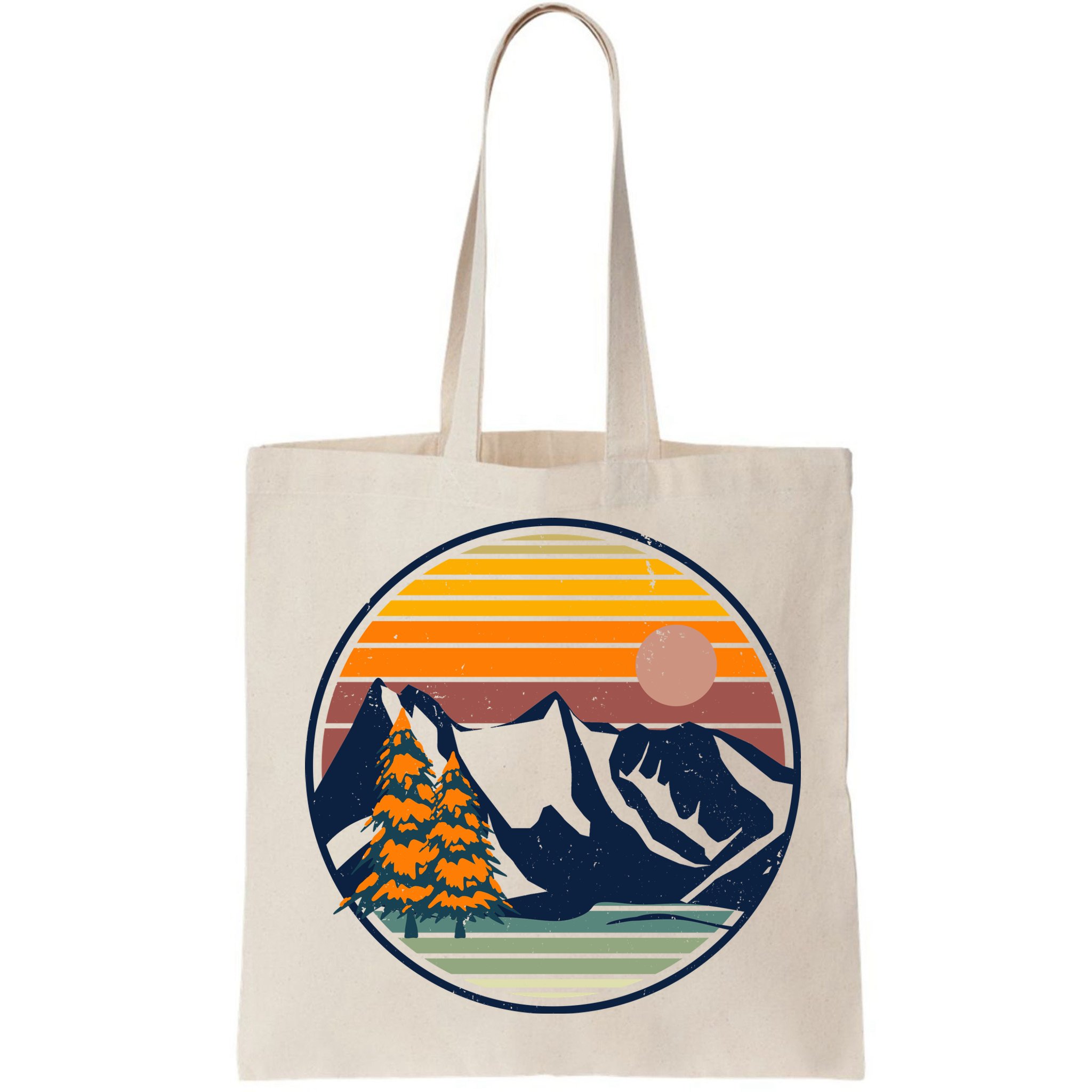 Retro Mountain Sunset Nature Bag